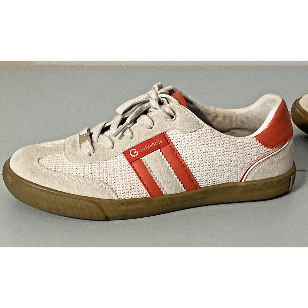 GBG Los Angeles Olimpia Sneakers Women's Size 9M Beige with Orange Accents - Picture 11 of 13